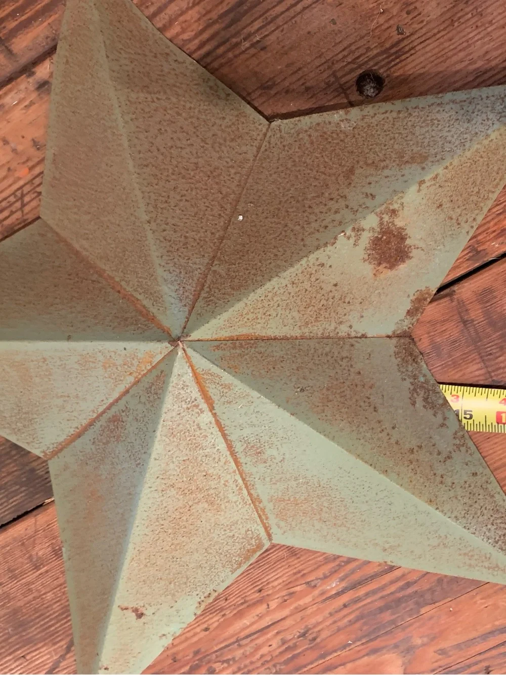 Rusted Green Star decorative metal